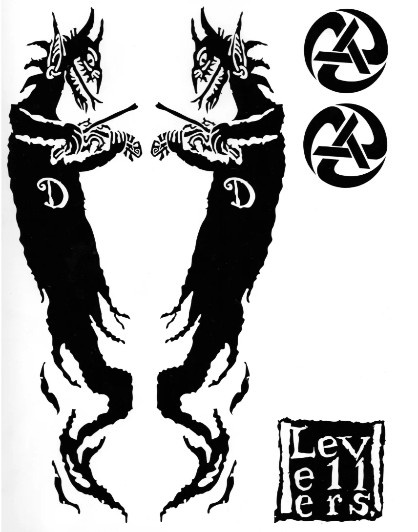 Levellers Vehicle Decals Set - Devil Fiddler, Logo, Rolling A - Image 2