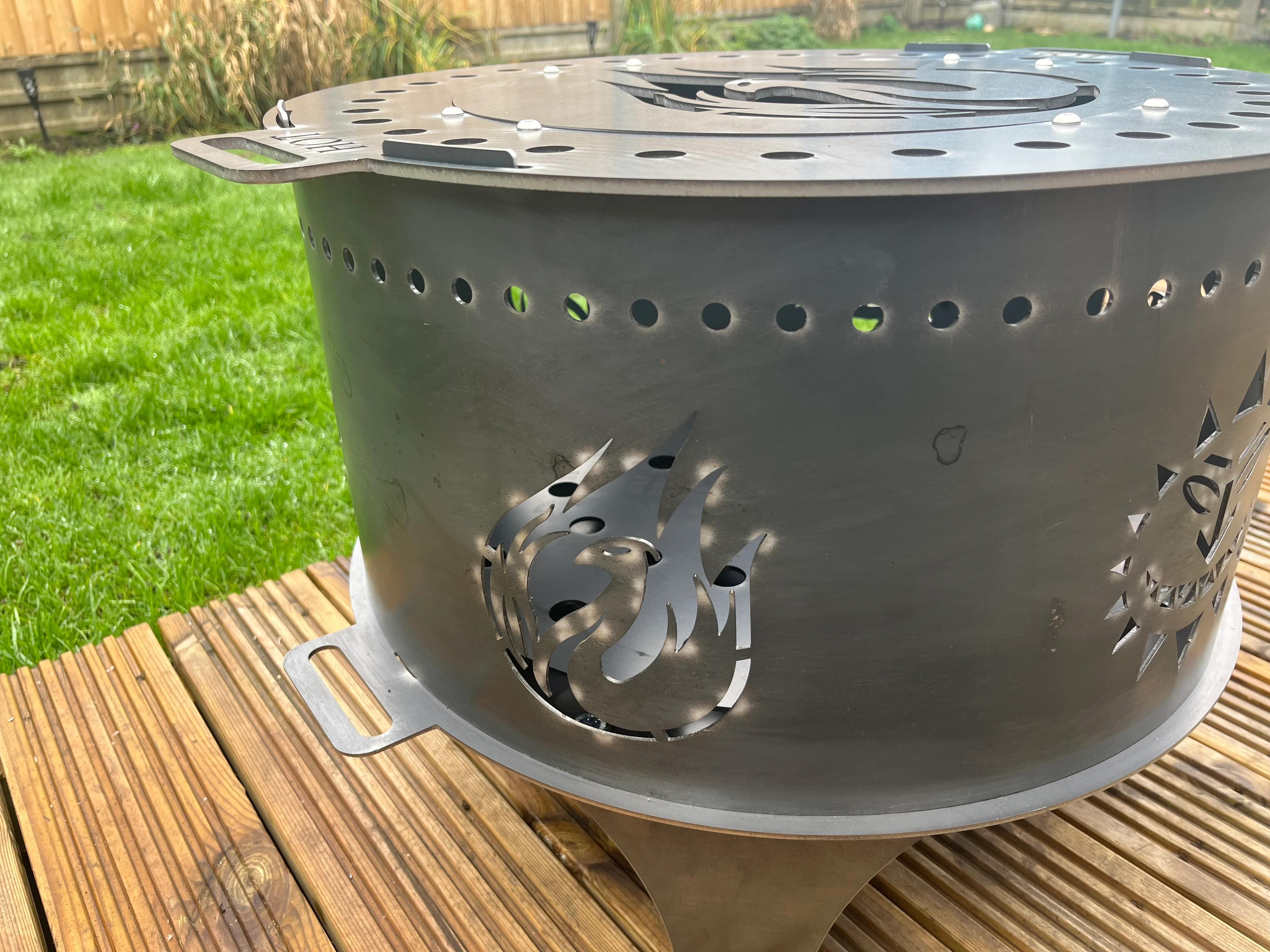 Levellers Sun Face & Phoenix Fire Pit - Image 7